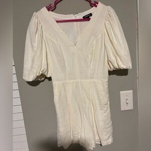 Express white romper with pockets